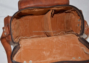 Stylish Genuine Leather Unisex Shoulder <b>Camera</b> Bag with Two <b>Straps</b> for Travel DSLR & Video Equipment-Vintage Fashion Design - Product Image 5