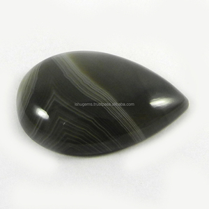 Ágata Natural de Botsuana de 18*27 mm, 4.72 g, Cabujón en Forma de Pera, Gema Suelta IG0436 - Product Image 1