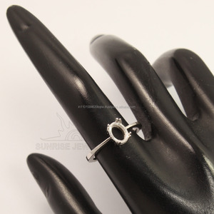 6x8mm nouvelle bague de mariage semi-montée sans pierre griffe réglage en argent Sterling 925 solide ovale coupe unisexe bijoux - Product Image 6