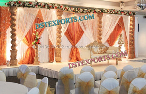 เอเชียแต่งงานไม้ครึ่งดวงจันทร์เวทีชุดสง่างามแต่งงานแกะสลักเจ้าสาวเจ้าบ่าวเวที - Product Image 5