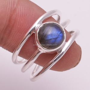 Natural <b>Labradorite</b> <b>Ring</b> Gemstone Fine Jewelry 925 Sterling Silver Wholesale <b>Rings</b> Manufacturer - Product Image 1