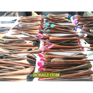 Balinais ethnique en bois bâton de cheveux accessoires à la main livraison gratuite - Product Image 3