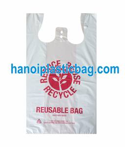 HDPE cheap biodegradable t-shirt plastic bag - Product Image 2