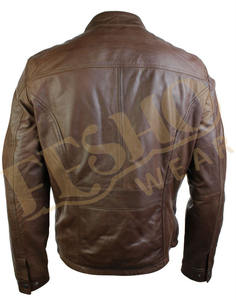 Veste de moto en cuir de vache véritable pour homme, style élégant, vêtement d'extérieur durable et confortable, fabrication OEM personnalisée - Product Image 3