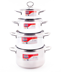 Batterie de cuisine à 3 fonds en acier inoxydable de haute qualité Batterie de cuisine à meilleur prix Batterie de cuisine Ustensiles de cuisine - Product Image 1