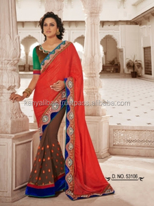 Ropa India y Pakistaní de Alta Calidad, Muy Vendida, Georgette Crush Salwar Kameez con Bordado Zari Dorado y Pedrería de Cachemira - Product Image 2