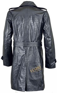 Manteau en cuir de mouton classique élégant pour hommes et femmes, vêtements d'extérieur durables et confortables, avec logo avant en toute saison - Product Image 3