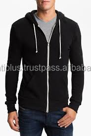 เสื้อฮู้ดถักสำหรับผู้ชายสีดำกันน้ำกันรอยยับออกแบบได้ตามต้องการ - Product Image 3