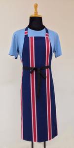 Tablier à rayures blanches, en tissu polycoton, bleu foncé et rouge, dernier modèle, livraison gratuite - Product Image 4