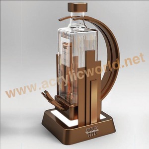 Support de bouteilles de vin et de spiritueux lumineux à LED RGB à changement de couleur, télécommandé et personnalisé, design écologique - Product Image 3