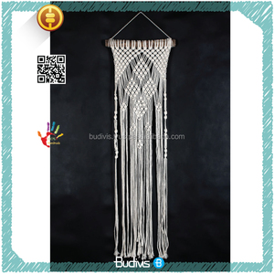 Art mural en macramé tissé à la main à Bali, design en corde du fabricant pour la décoration intérieure - Product Image 2