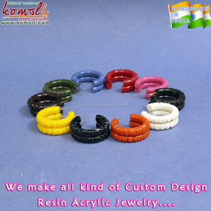 ที่กำหนดเองแกะสลักเรซิ่นต่างหูวินเทจ Bakelite เครื่องประดับ - Product Image 3