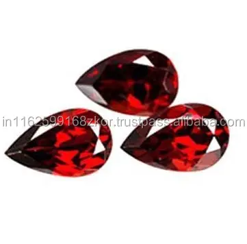 Le migliori pietre preziose sciolte di granato naturale di alta qualità di colore rosso taglio a pera forme di pera semipreziose creazione di gioielli in pietra