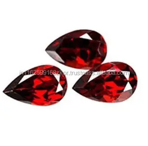 Meilleur haut la plus qualité grenat naturel pierres précieuses en vrac couleur rouge coupe de poire semi-précieuse formes de poire fabrication de bijoux pierre - Product Image 1