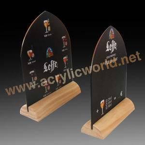 Soporte de menú con tapa, estante de señal de menú de madera - Product Image 5