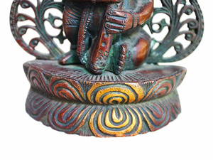 Estatua de Ganesha de latón, bronce Multicolor, hecho a mano, indio, Dios, bronce - Product Image 4