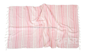 Toallas Turcas Peshtemal Assos, Toalla de Bambú Pestemal, Toallas de Hammam al por Mayor, Manta - Toalla de Playa Moderna Rosa - Product Image 3