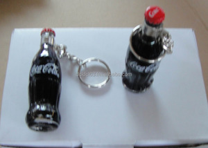 Miniature Glass Bottle With Keychain