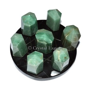 Ágata Negra con Puntos Curativos de Jade Verde - Product Image 1