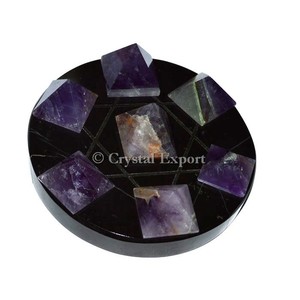 Ensemble de guérison en améthyste et agate noire - Product Image 1