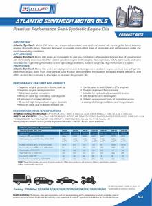 Aceite de Motor Atlantic Synthech SAE 5W30 API SN, Cartón de 6x4 L - Product Image 2