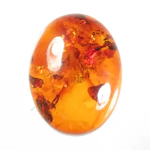 Natural Pressed BALTIC AMBER Oval Cabochon gem stone Loose For making Jewelry earrings pendant