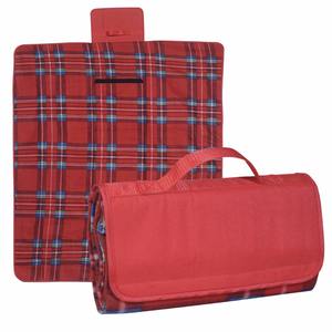 Couverture de pique-nique enroulable-Mesure 52 "X 47", en polaire de polyester avec doublure et support en PE résistant à l'eau - Product Image 4