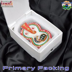 Porte-kumkum en marbre à motif de paon, artisanat indien, cadeaux de mariage - Product Image 5