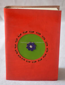 Wholesale Handmade vintage genuine <b>leather</b> Flower <b>diary</b> - Product Image 2