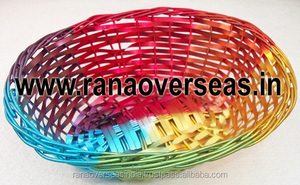 Paniers ovales en métal et Aluminium de forme aléatoire, plusieurs couleurs, pour Roti, paratina et Puri, pour la cuisine domestique - Product Image 4