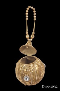 High-Grade 1030 <b>Metal</b> Clutch Evening Bag Handmade Gold Silver <b>Beaded</b> Ladies' Bridal Purse with Quality Stone Work Party Quality - Product Image 6