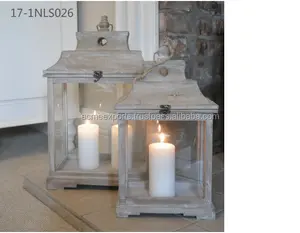 Elegante Farol de Pared de Madera, Decoración Rústica Perfecta para Iluminación Ambiental, Portavelas de Pared para Interiores y Exteriores - Product Image 2