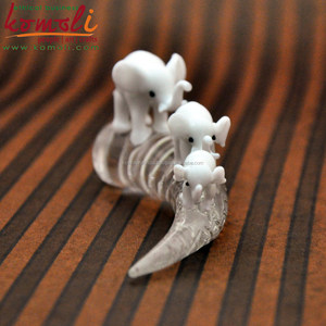 Lampwork Flame-figuras de cristal de elefante, pequeño elefante de cristal - Product Image 3