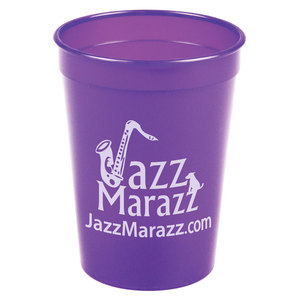 Coupe de stade transparente à côtés lisses de 12 oz fabriquée aux États-Unis-Livré avec votre logo - Product Image 1