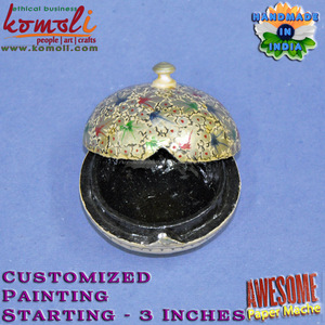 Handmade Round Paper Mache Decorative Wedding Souvenir Candy <b>Box</b> - Product Image 5