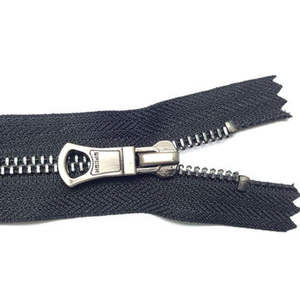 Dientes de maíz Cremallera de bloqueo automático de extremo abierto de metal de alta calidad 100 Longitud para jeans - Product Image 5