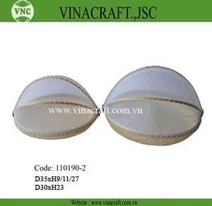 Cesta de Almacenamiento de Bambú Natural con Cubierta de Malla Negra, Almacenamiento Ecológico y Elegante para el Hogar de VN - Product Image 6