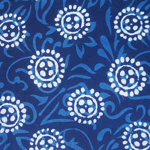 Tela de gasa de algodón indio con estampado de bloque azul índigo hecha a mano Material artesanal respetuoso con la piel para ropa y bolsos al por mayor - Product Image 5