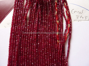 Cuentas de piedras preciosas facetadas de Rubí - Product Image 5