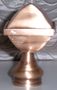 OMG Industries Curtain Pole Finial Antique Brass Hinged Tension Twist Finial Curtain <strong>Rod</strong>