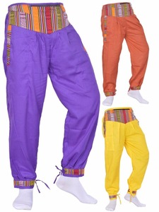 Algodón Dari Money Belt Pantalones Harem Hobo harem pantalones hippie Boho Nepali Yoga pantalones gitanos con 2 bolsillos India - Product Image 4