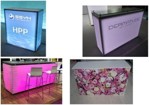 Nouveau Design Compteur Portable Promotionnel En Aluminium Led Éclairage Modulaire Exposition Affiche Comptoir Stand Stand pour l'<span class=keywords><strong>EXPO</strong></span> - Product Image 5