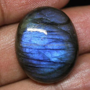 Labradorita Natural de alta calidad, piedras preciosas sueltas, Color azul, forma de cabina ovalada, venta al por mayor para hacer colgantes de joyería de alta calidad - Product Image 1