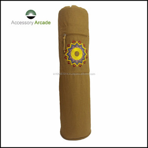 Bolsas para Tapetes de Yoga de Lona de Algodón Bellamente Elaboradas, con Cordón y Cierre de Cremallera, 75 cm de Largo, Color y Logotipo Personalizables - Product Image 2