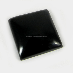 เพชรพลอยเทียม! 3.50 Gms ธรรมชาติสีดำเจ็ทหิน Cabochon ตาราง17มิลลิเมตร,พลอยสำหรับเครื่องประดับ IG0501 - Product Image 1