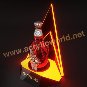 Étagère de bar en acrylique à 1 niveau LED personnalisée présentoir de bouteille de vin avec led illuminée - Product Image 2