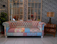 Meuble de salon en bois à la mode, Patchwork, canapé chignons, offre spéciale