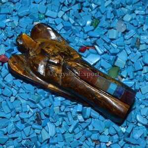 Meilleur vendeur Tiger Eye Angel: Acheter des anges de pierres précieuses en gros-Crystal Exportation - Product Image 3