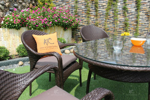 Juegos de comedor al aire libre de ratán PE sintético sofás de jardín de ratán PE de aluminio Villa Hotel jardín ocio muebles al aire libre conjunto de sofá - Product Image 3