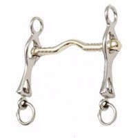 บิตม้า RJ INTERNATIONAL สแตนเลสสตีล พร้อมสายโซ่ที่ปากม้า ประดับทองตรงกลาง - Product Image 5